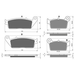 2 Kit plaquettes frein Yamaha WR 250X  Avant et Arrière Nc -  - Raven 103-265