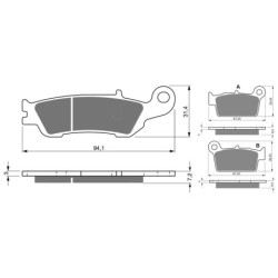 2 Kit plaquettes frein Yamaha YZF 450X  Avant et Arrière Nc -  - Raven 103-266