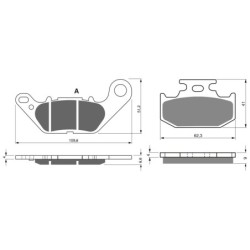 2 Kit plaquettes frein Yamaha XSR 125  Avant et Arrière Nc -  - Raven 103-269