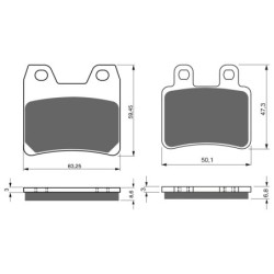 2 Kit plaquettes frein Yamaha XT 125R  Avant et Arrière Nc -  - Raven 103-270
