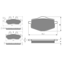 2 Kit plaquettes frein Yamaha XT 600 E  Avant et Arrière Nc -  - Raven 103-271