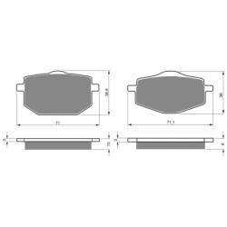 2 Kit plaquettes frein Yamaha XT 500 T Z  Avant et Arrière Nc -  - Raven 103-272