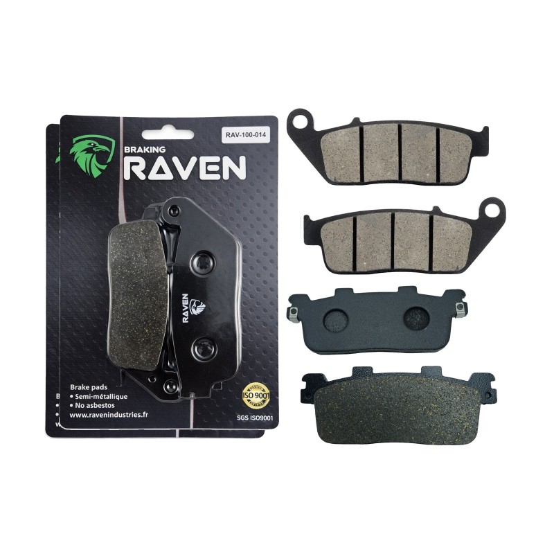 2 Kit plaquettes frein Yamaha Evolis 400  Avant et Arrière Nc -  - Raven 103-277