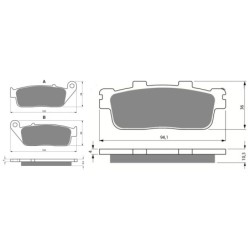 2 Kit plaquettes frein Yamaha Evolis 400  Avant et Arrière Nc -  - Raven 103-277