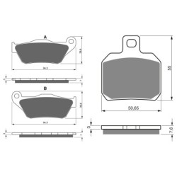 2 Kit plaquettes frein Yamaha Skycruiser 125  Avant et Arrière Nc -  - Raven 103-280