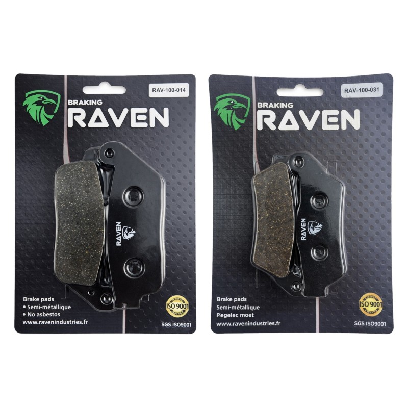 2 Kit plaquettes frein Yamaha X-City 300  Avant et Arrière Nc -  - Raven 103-281