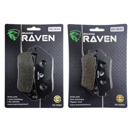 2 Kit plaquettes frein Yamaha X-City 300  Avant et Arrière Nc -  - Raven 103-281