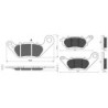 2 Kit plaquettes frein Yamaha X-Max 125 ABS  Avant et Arrière Nc -  - Raven 103-282