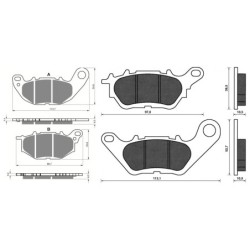 2 Kit plaquettes frein Yamaha X-Max 125 ABS  Avant et Arrière Nc -  - Raven 103-283
