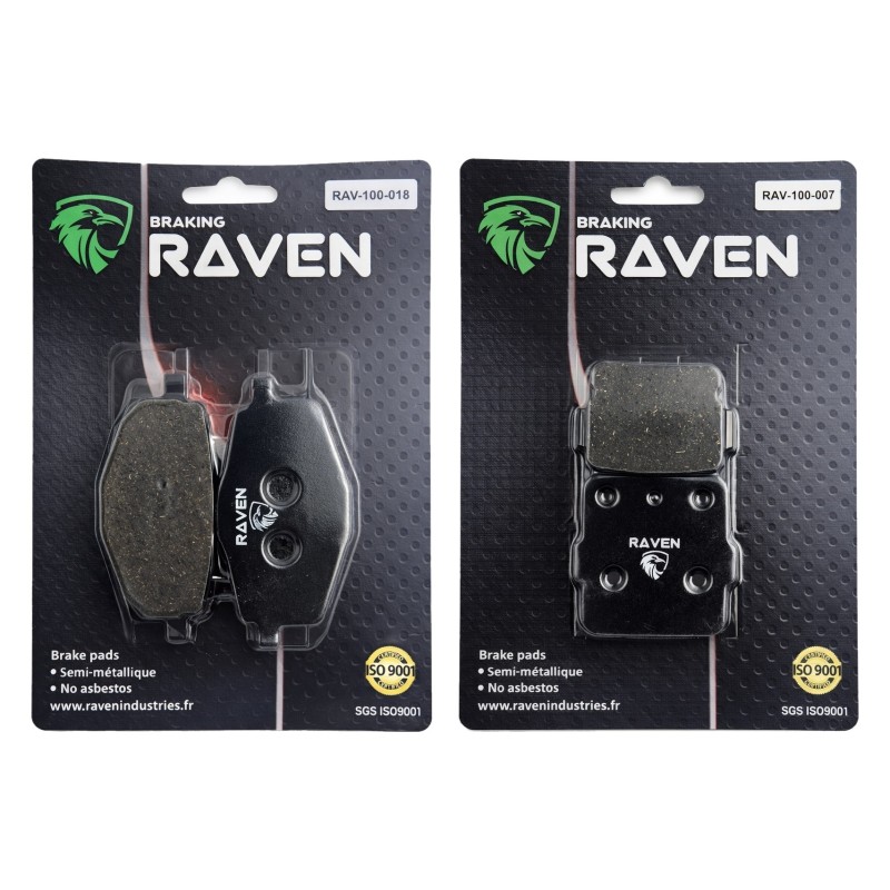 2 Kit plaquettes frein Yamaha Warrior 350  Avant et Arrière Nc -  - Raven 103-284