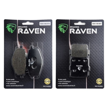 2 Kit plaquettes frein Yamaha Warrior 350  Avant et Arrière Nc -  - Raven 103-284