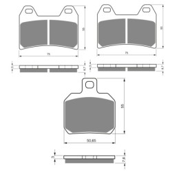 2 Kit plaquettes frein Aprilia RSV 1000 Mille  Av G, Av D et Ar 152-141X2 -  - Raven 104-003