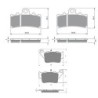 2 Kit plaquettes frein Honda SXS 1000 Talon S2R Av G, Av D et Ar 023-305X2 -  - Raven 104-007