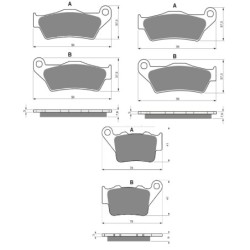 2 Kit plaquettes frein Bmw F 850 GS Adventure  Av G, Av D et Ar 023-031X2 -  - Raven 104-011