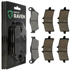 3 Kit plaquettes frein Bmw HP2 1200 Sport  Av G, Av D et Ar 292-258X2 -  - Raven 104-013