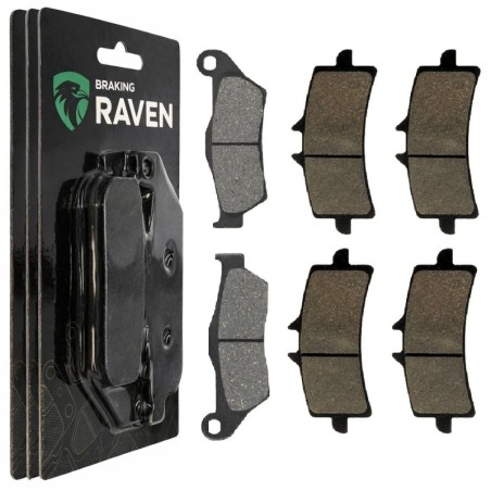 2 Kit plaquettes frein Bmw HP2 1200 Sport  Av G, Av D et Ar 292-258X2 -  - Raven 104-013