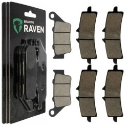 3 Kit plaquettes frein Triumph Street Triple 1200  Av G, Av D et Ar 023-258X2 -  - Raven 104-014