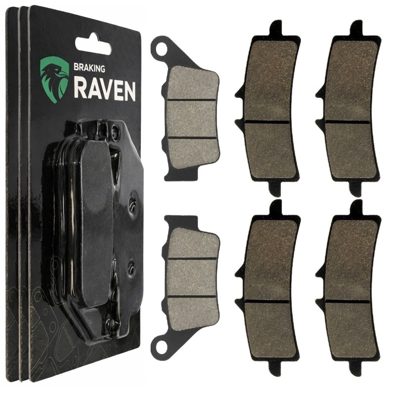 3 Kit plaquettes frein Triumph Street Triple 765 R RS Av G, Av D et Ar 023-258X2 -  - Raven 104-014