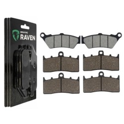 3 Kit plaquettes frein Bmw K 1600 B Bagger  Av G, Av D et Ar 106-194X2 -  - Raven 104-017