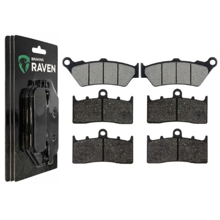 2 Kit plaquettes frein Bmw K 1600 B Bagger  Av G, Av D et Ar 106-318X2 -  - Raven 104-018