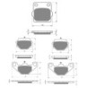 3 Kit plaquettes frein Kawasaki KFX 250 Mojave  Av G, Av D et Ar 007-005X2 -  - Raven 104-032