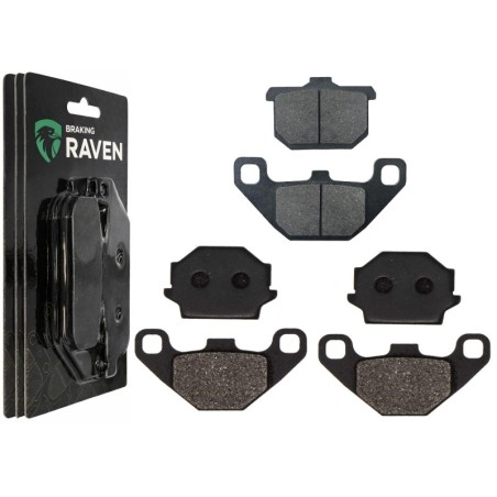 2 Kit plaquettes frein Kawasaki GPZ 400  Av G, Av D et Ar 037-005X2 -  - Raven 104-033