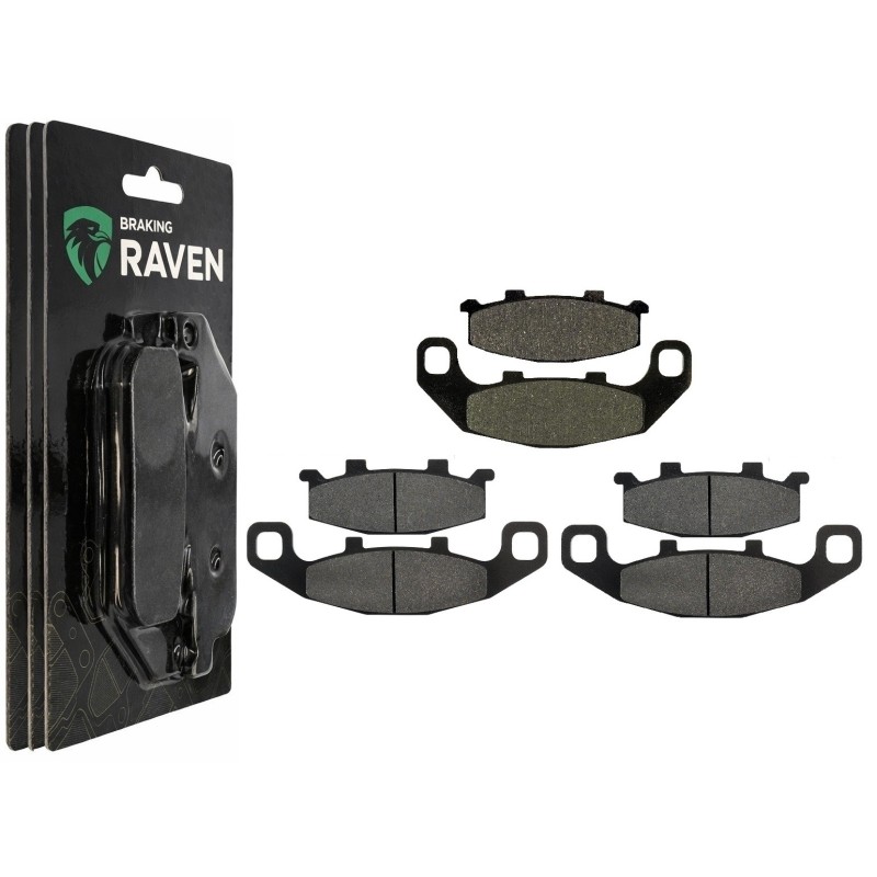 2 Kit plaquettes frein Kawasaki Zephyr 550  Av G, Av D et Ar 044-013X2 -  - Raven 104-037
