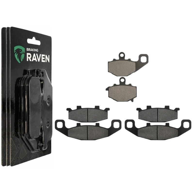 3 Kit plaquettes frein Kawasaki Zephyr 550  Av G, Av D et Ar 093-013X2 -  - Raven 104-039