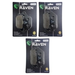 3 Kit plaquettes frein Kawasaki Ninja 650  Av G, Av D et Ar 021-022X2 -  - Raven 104-041