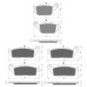 3 Kit plaquettes frein Honda CBF 600 S  Av G, Av D et Ar 021-022X2 - EBC FA174 et FA142 - Raven 104-041
