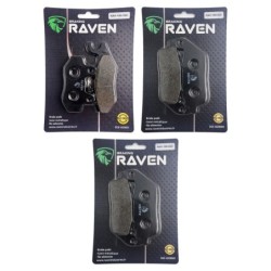 3 Kit plaquettes frein Kymco Grand Dink 125  Av G, Av D et Ar 332-022X2 - EBC FA197 et FA142 - Raven 104-042