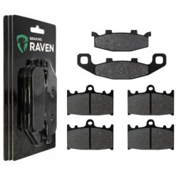 3 Kit plaquettes frein Kawasaki Zephyr 1100  Av G, Av D et Ar 013-032X2 -  - Raven 104-043