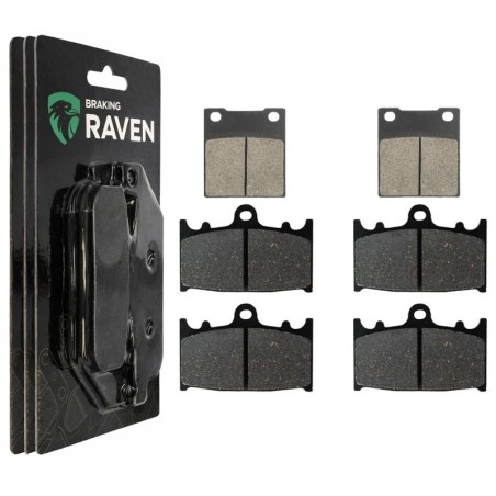 2 Kit plaquettes frein Kawasaki Ninja ZX-7R 750  Av G, Av D et Ar 016-032X2 -  - Raven 104-044