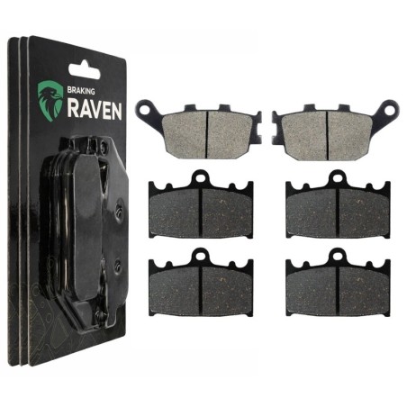 3 Kit plaquettes frein Suzuki GSF 1250 Bandit  Av G, Av D et Ar 021-032X2 - EBC FA174 et FA158 - Raven 104-045