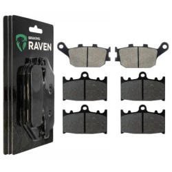3 Kit plaquettes frein Suzuki SV 1000  Av G, Av D et Ar 021-032X2 - EBC FA174 et FA158 - Raven 104-045