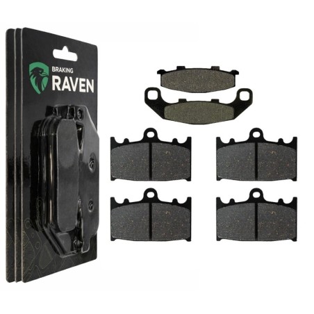 2 Kit plaquettes frein Kawasaki KR-1S 250  Av G, Av D et Ar 044-032X2 -  - Raven 104-046