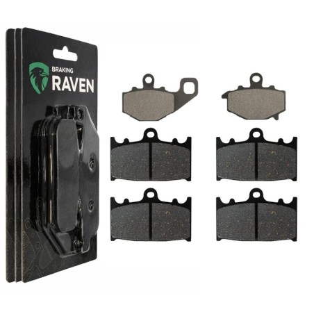 3 Kit plaquettes frein Kawasaki Ninja ZX-6 600  Av G, Av D et Ar 093-032X2 -  - Raven 104-047
