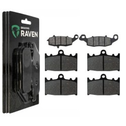 2 Kit plaquettes frein Kawasaki Vulcan 1700 Classic  Av G, Av D et Ar 124-032X2 -  - Raven 104-048