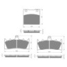 2 Kit plaquettes frein Kawasaki ZRX 1100  Av G, Av D et Ar 016-039X2 -  - Raven 104-050