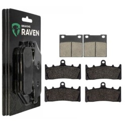 3 Kit plaquettes frein Kawasaki ZRX 1200R  Av G, Av D et Ar 016-039X2 -  - Raven 104-050