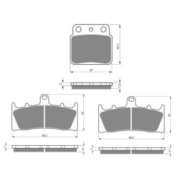 2 Kit plaquettes frein Kawasaki Ninja ZX-9R 900  Av G, Av D et Ar 093-039X2 -  - Raven 104-051
