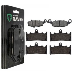 2 Kit plaquettes frein Kawasaki Vulcan 1600 Mean Streak  Av G, Av D et Ar 124-039X2 -  - Raven 104-052
