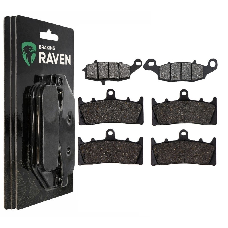 2 Kit plaquettes frein Kawasaki Vulcan 1600 Mean Streak  Av G, Av D et Ar 124-039X2 -  - Raven 104-052