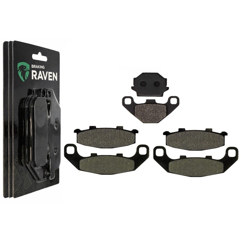 2 Kit plaquettes frein Kawasaki GPZ 500S Serie E  Av G, Av D et Ar 005-044X2 -  - Raven 104-053