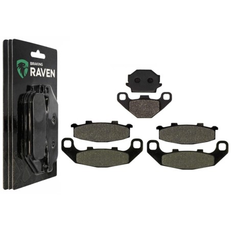 2 Kit plaquettes frein Kawasaki GPZ 500S Serie E  Av G, Av D et Ar 005-044X2 -  - Raven 104-053