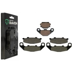 3 Kit plaquettes frein Kawasaki ZR 400 Xanthus  Av G, Av D et Ar 084-044X2 -  - Raven 104-054