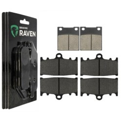 3 Kit plaquettes frein Kawasaki ZXR 400  Av G, Av D et Ar 016-090X2 -  - Raven 104-055