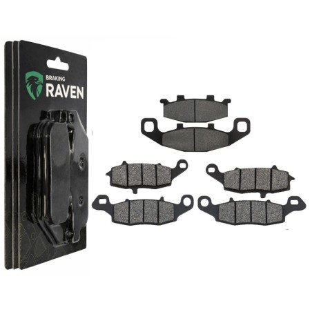 2 Kit plaquettes frein Kawasaki Zephyr 750  Av G, Av D et Ar 013-104-124 -  - Raven 104-056