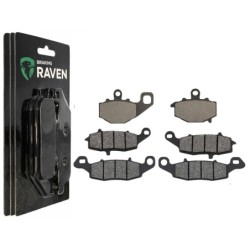 3 Kit plaquettes frein Kawasaki KLV 1000  Av G, Av D et Ar 021-104-124 -  - Raven 104-057