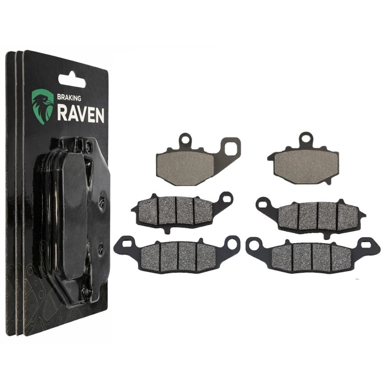 3 Kit plaquettes frein Kawasaki Versys 650  Av G, Av D et Ar 093-104-124 -  - Raven 104-059